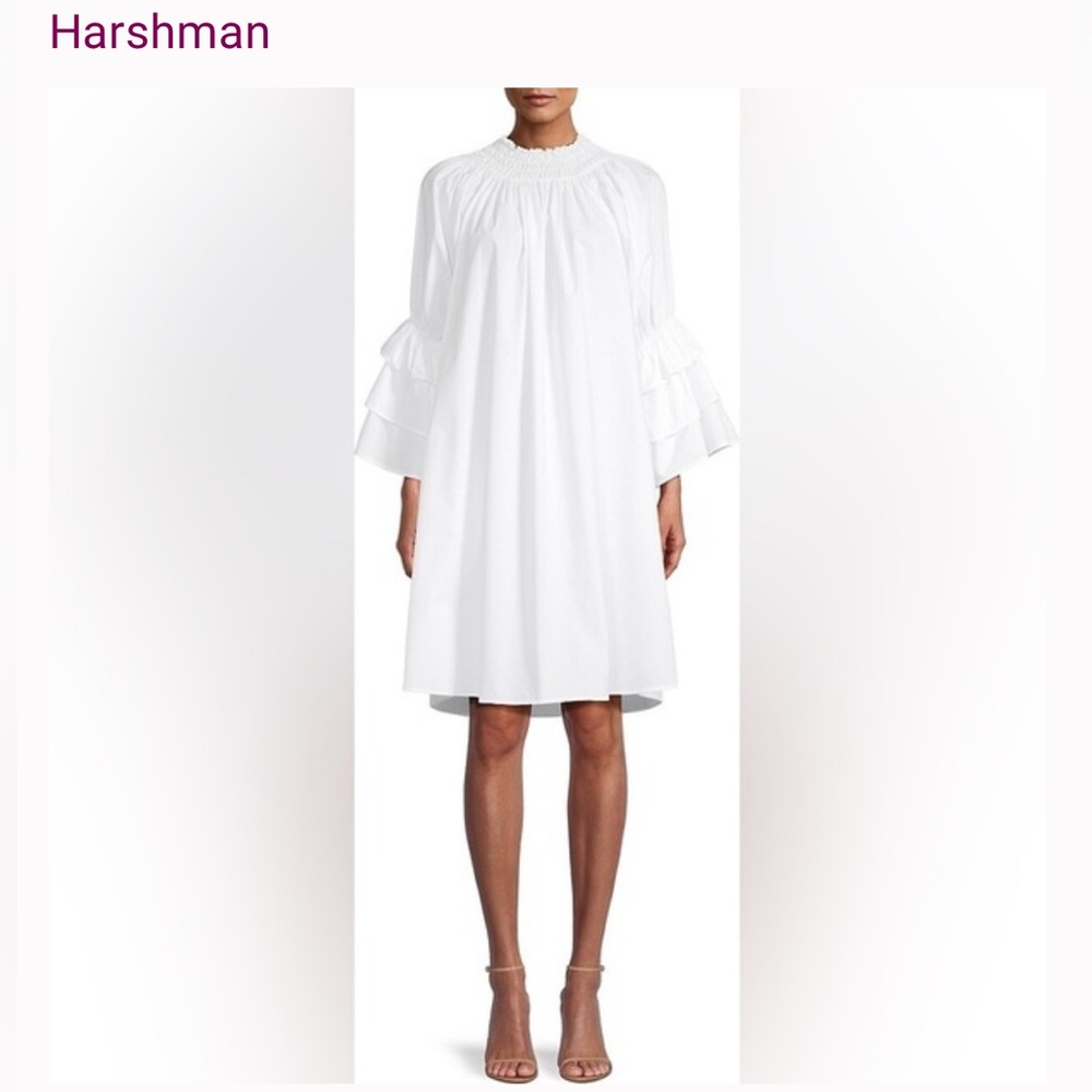 NWT Harshman Daphne dress, OFF-WHITE, medium, retail $344